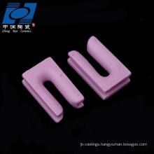 alumina ceramic pink textile u type parts